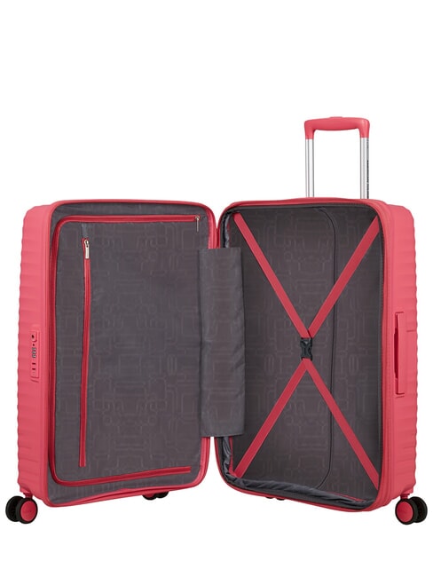 DIABLAST Medium trolley, expandable, TSA lock pink glitch - Rigid Trolley Cases