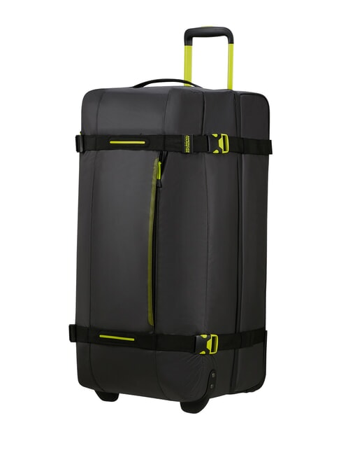 URBAN TRACK Duffel bag, large, with wheels black/lime - Duffle bags