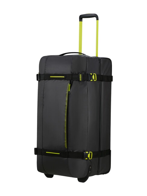URBAN TRACK Duffel bag, large, with wheels black/lime - Duffle bags