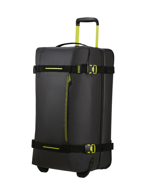 URBAN TRACK Duffel bag, medium, with wheels black/lime - Duffle bags