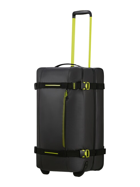 URBAN TRACK Duffel bag, medium, with wheels black/lime - Duffle bags