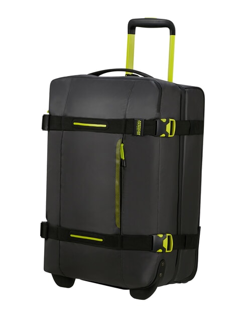 URBAN TRACK Duffel bag, carry-on luggage, with wheels black/lime - Duffle bags
