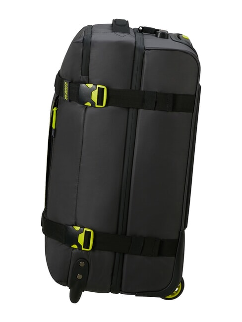 URBAN TRACK Duffel bag, carry-on luggage, with wheels black/lime - Duffle bags