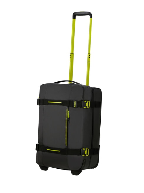 URBAN TRACK Duffel bag, carry-on luggage, with wheels black/lime - Duffle bags