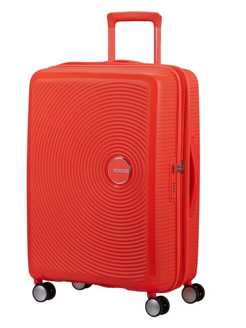 SOUNDBOX SPINNER Medium trolley, expandable neon orange - Rigid Trolley Cases