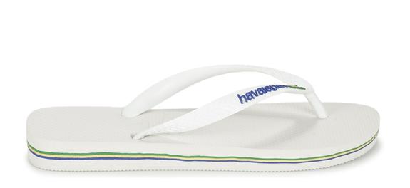 BRASIL LOGO Men's flip flops white - Unisex shoes