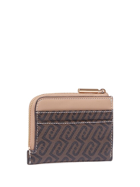 CALIWEN Zip card holder dark brown/dk.powder - Women&rsquo;s Wallets