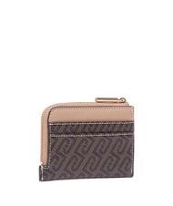 LIUJO CALIWEN Zip card holder dark brown/dk.powder - Women&rsquo;s Wallets - 2