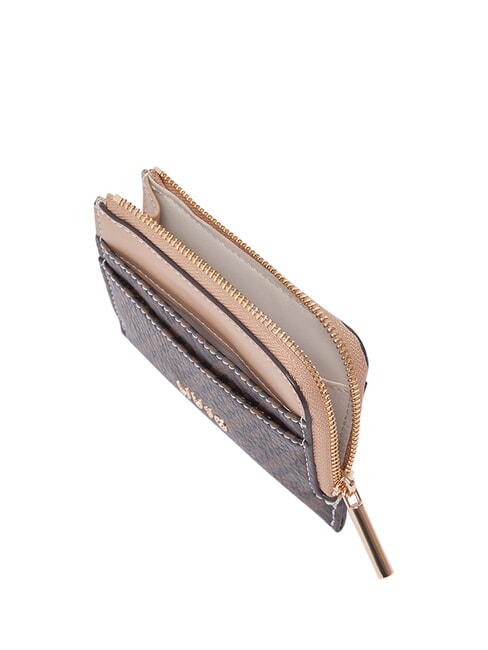CALIWEN Zip card holder dark brown/dk.powder - Women&rsquo;s Wallets