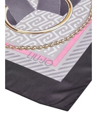 LIUJO LOGO Scarf BLACK - Scarves - 3