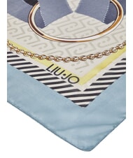 LIUJO LOGO Scarf dusty blue - Scarves - 3