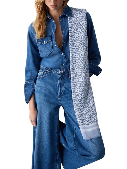 NEW LOGO CHAIN Scarf light denim - Scarves