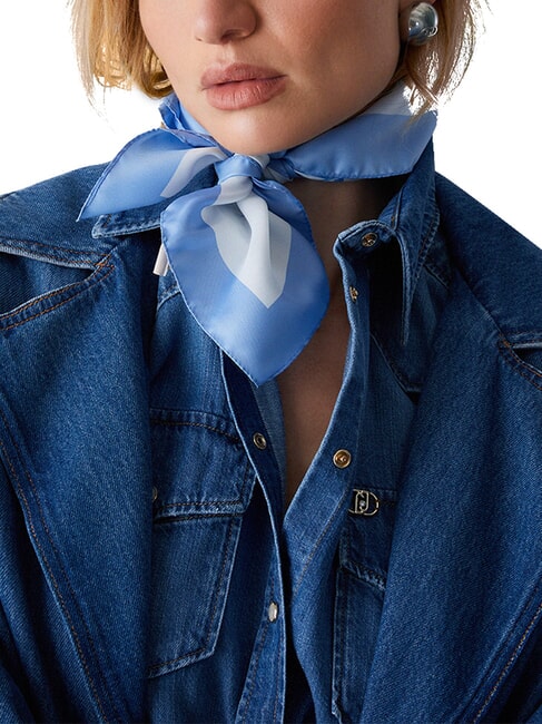 FLOWER  bright blue wave - Scarves
