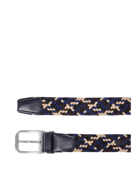 CINTURE COLL.109 Elastic braided belt beige/blue - Belts