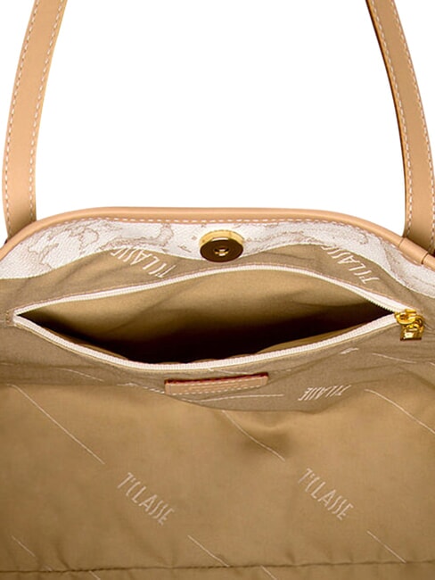 GEO CLASSIC Mixed leather shopper bag white - Women&rsquo;s Bags