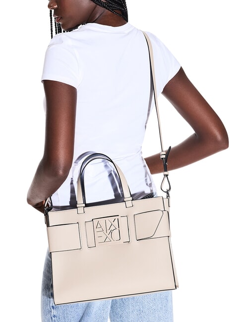 A|X BUCKLE Hand shopper, with shoulder strap sand - Women&rsquo;s Bags