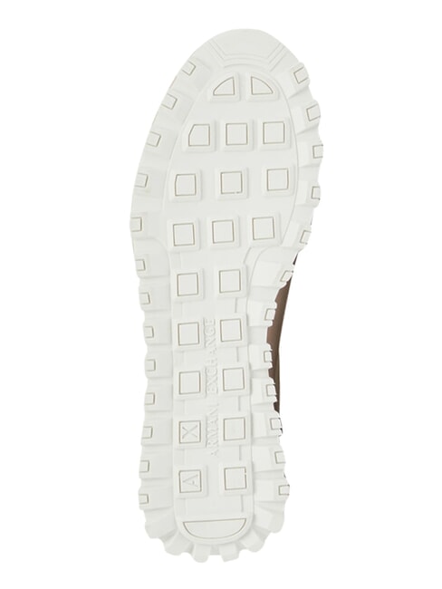 DROP MICROSUEDE Sneakers with side logo sand+off white - Women&rsquo;s shoes