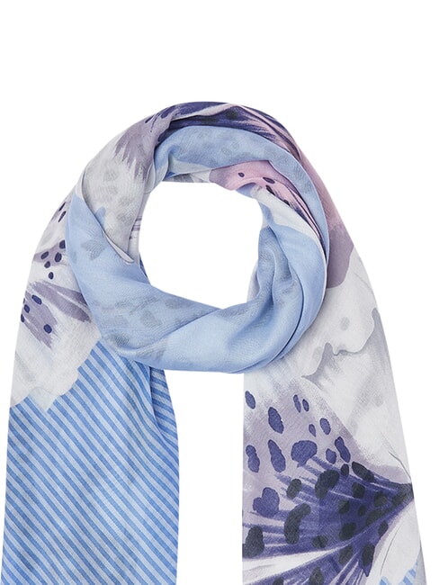 FLOWER ORCHID Scarf bright blue wave - Scarves