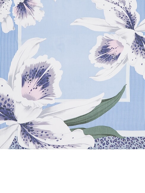 FLOWER ORCHID Scarf bright blue wave - Scarves