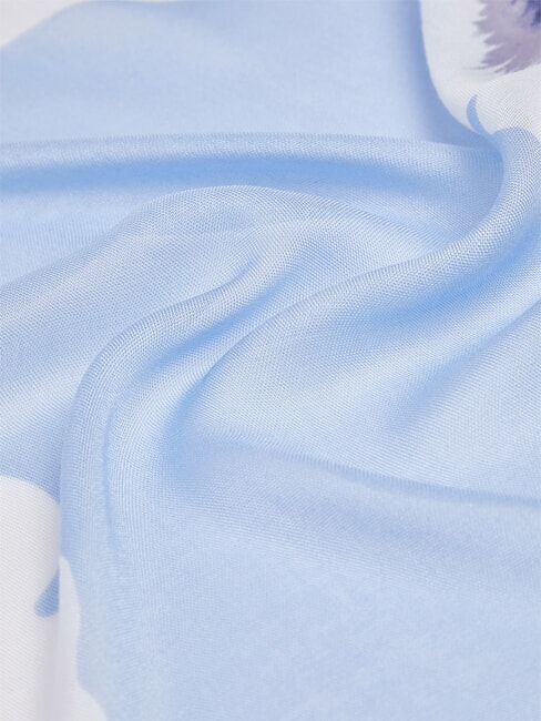 FLOWER ORCHID Scarf bright blue wave - Scarves