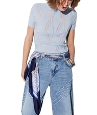 LIUJO METAL Scarf dress blue - Scarves - 2