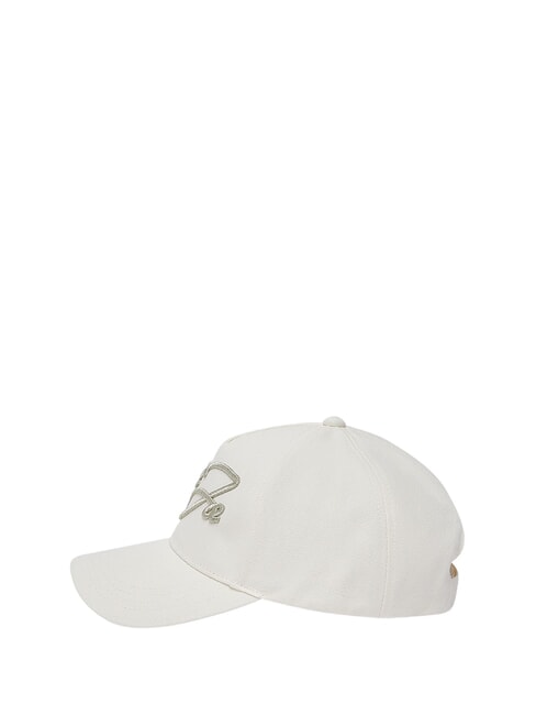 LOGO STRIPED Visor hat white cream - Hats