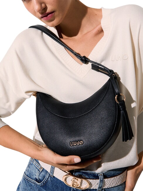 CIRRY Medium shoulder bag with charm BLACK - Women&rsquo;s Bags