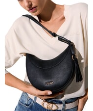 LIUJO CIRRY Medium shoulder bag with charm BLACK - Women&rsquo;s Bags - 2