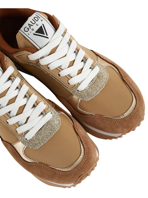 I DEA Leather sneakers cognac/taupe - Women&rsquo;s shoes