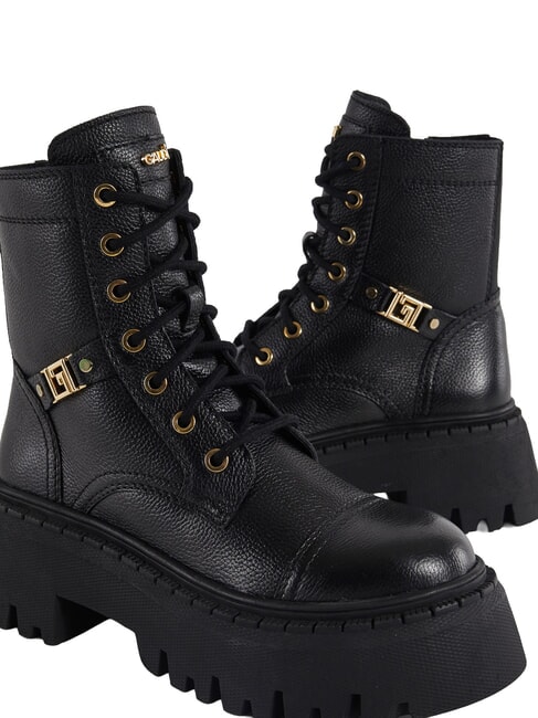 CORINNE MILLED Leather ankle boot BLACK - Women&rsquo;s shoes