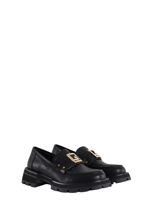 ARIEL Leather moccasin BLACK - Women&rsquo;s shoes