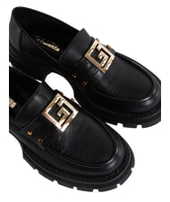 GAUD&Igrave; ARIEL Leather moccasin BLACK - Women&rsquo;s shoes - 3