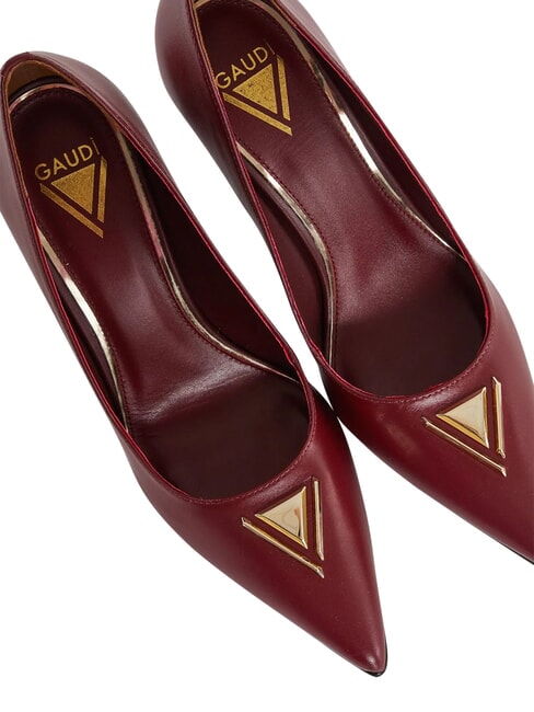 COLETTE Leather d&eacute;collet&eacute; burgundy - Women&rsquo;s shoes