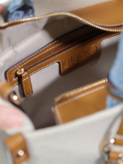 RIDHI Large handbag with shoulder strap neutral/denim - Women&rsquo;s Bags