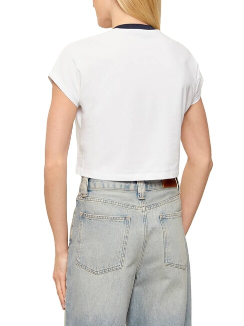SCRIPT CROP Short T-shirt purwhite - T-shirt