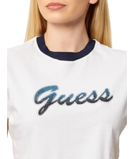 GUESS SCRIPT CROP Short T-shirt purwhite - T-shirt - 3