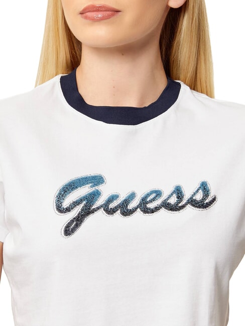 SCRIPT CROP Short T-shirt purwhite - T-shirt