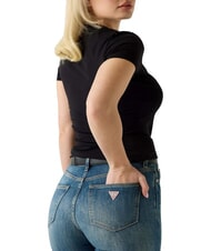 GUESS SCRIPT Cotton T-Shirt jetbla - T-shirt - 2