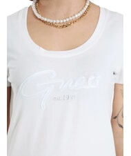 GUESS SCRIPT Cotton T-Shirt purwhite - T-shirt - 3