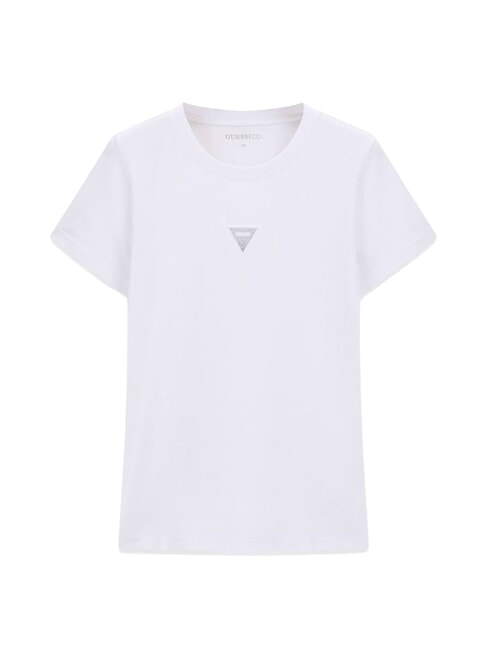 MINI STRASS TRIANGLE Cotton T-Shirt purwhite - T-shirt