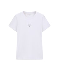 GUESS MINI STRASS TRIANGLE Cotton T-Shirt - T-shirt
