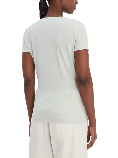 SCRIPT Cotton T-Shirt misty teal - T-shirt