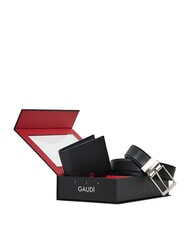 GAUD&Igrave; GIFT BOX Belt and wallet kit black/blue - Belts - 3