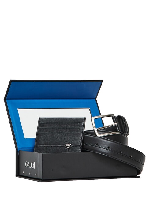 GIFT BOX Belt and card holder kit BLACK - Belts