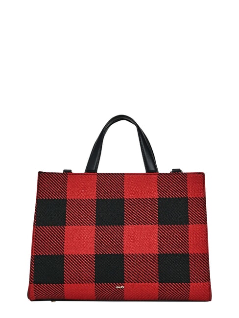 EDA Tartan handbag with shoulder strap RED - Women&rsquo;s Bags