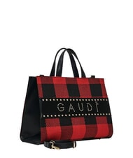 GAUD&Igrave; EDA Tartan handbag with shoulder strap RED - Women&rsquo;s Bags - 3