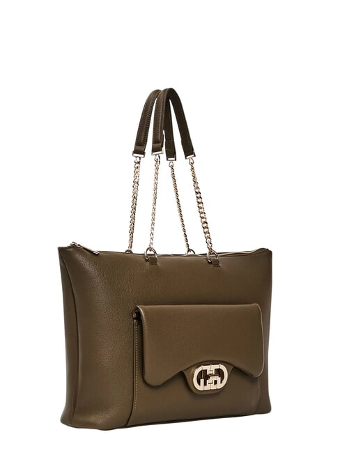 ELLA Shopping bag with chain handles MILITARY - Women&rsquo;s Bags
