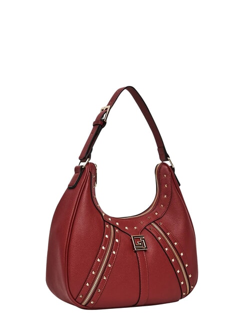 EMMA Hobo shoulder bag with studs RED - Women&rsquo;s Bags