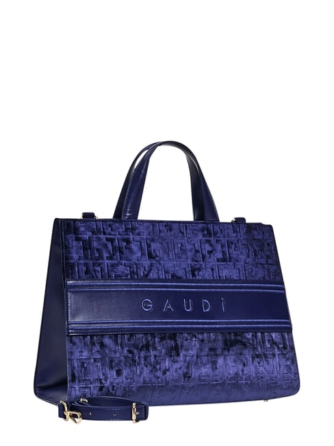 ADA VELUR L Handbag with velvet inserts blue - Women&rsquo;s Bags