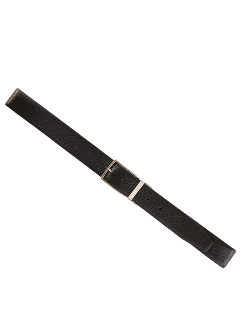 CERVO Leather belt black/dk brown - Belts